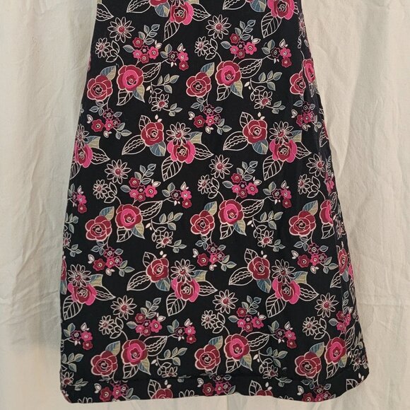 Floral Cotton A-Line Halter Dress Size L - Picture 6 of 8
